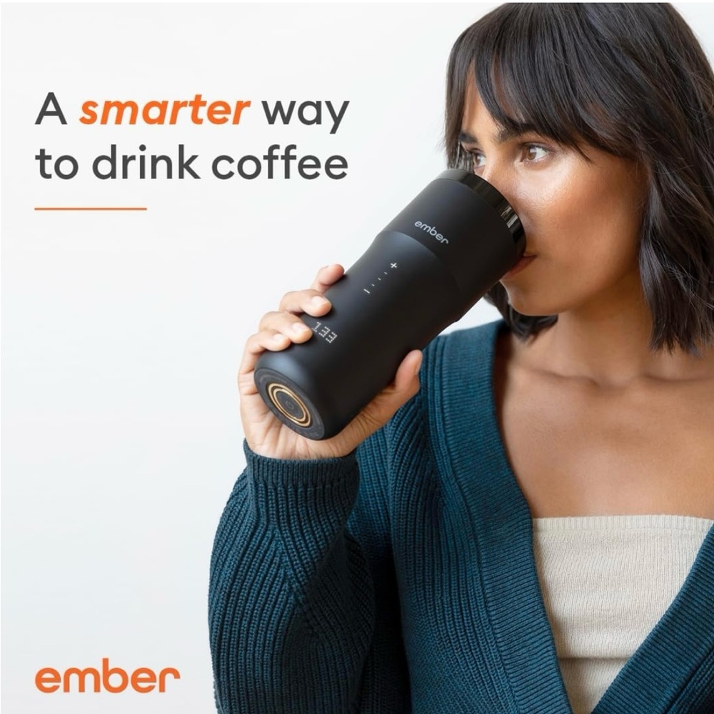 Ember Travel Mug 2+, 12 oz, Temp Cntrl Smart Mug, Black (w/ Apple Find My)